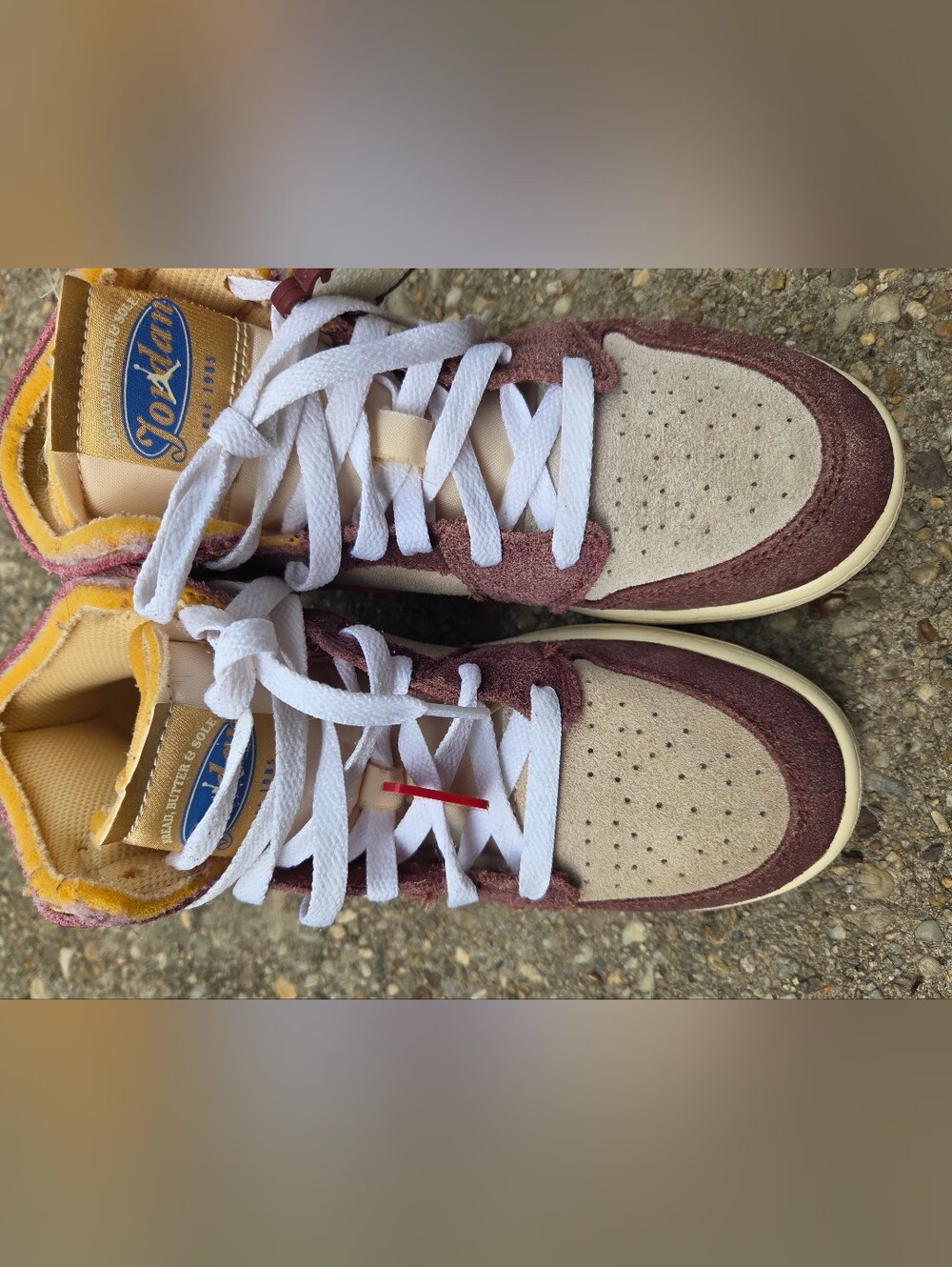 Toddler/Youth Gold and Brown High-Top Sneakers Size 5